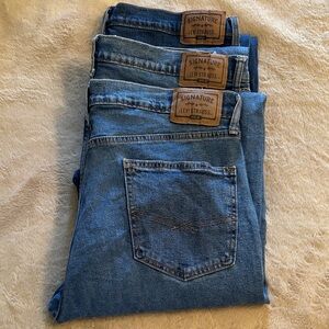 Signature by Levi Strauss 3 Pair Men's Blue Straight Jeans - Pack